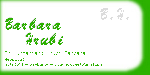 barbara hrubi business card